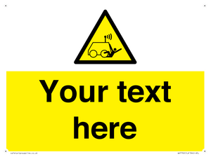 Custom warning run over by operator controlled machine